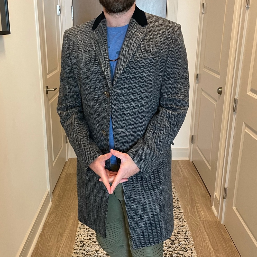 Thomas Pink Harris Tweed Overcoat